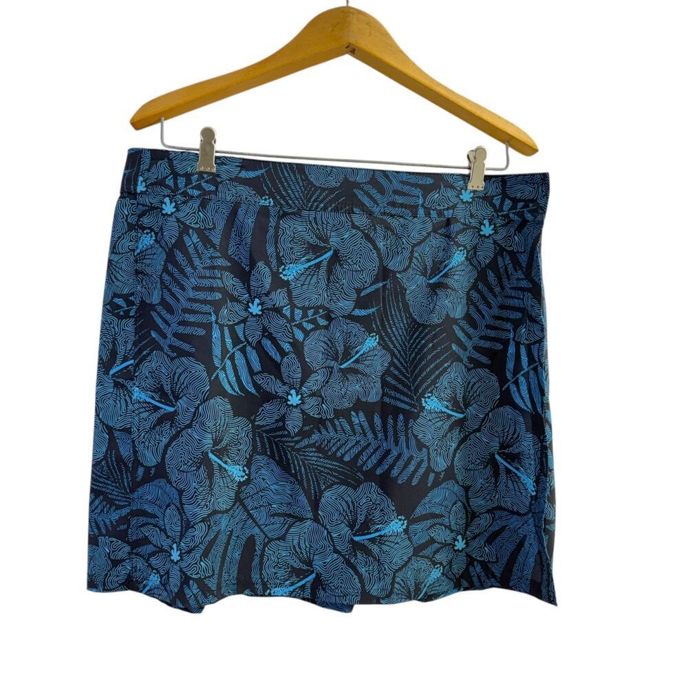 Rip Skirt Hawaii Skirt Womens XL Blue Wrap Floral Printed Navy Beach Swim Tropic